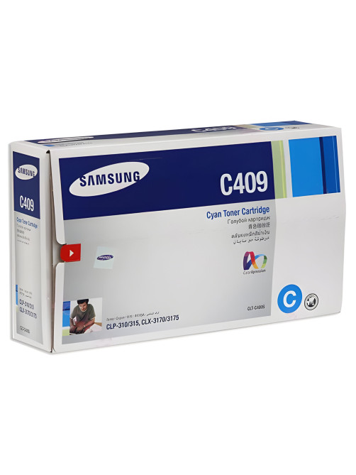 Картридж лазерный SAMSUNG (CLT-C409S) CLP-310/315 и другие, оригинальный, голубой, ресурс 1000 стр.