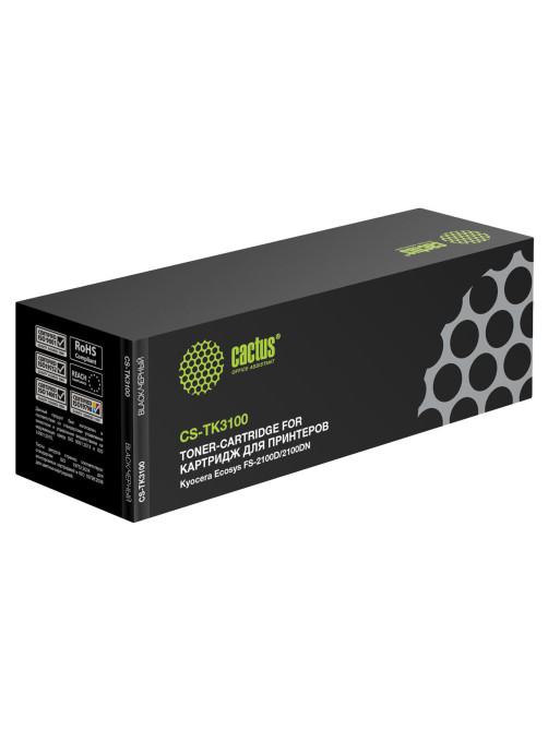 Тонер-картридж CACTUS (CS-TK3100) для KYOCERA FS-2100D/DN/M3040DN/M3540DN, ресурс 12500 стр.