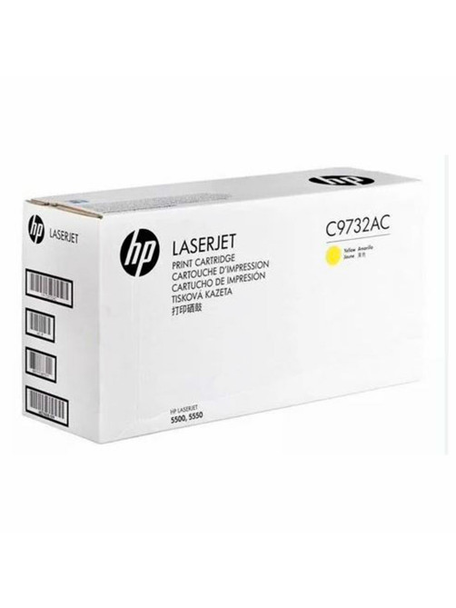 Картридж лазерный HP (C9732A) Color LaserJet 5500/5550, №645A, желтый, оригинальный, ресурс 12000 страниц