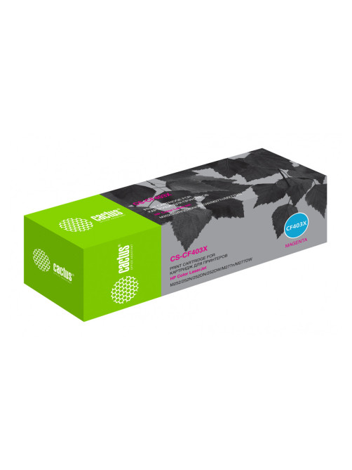 Картридж лазерный CACTUS (CS-CF403X) для HP LaserJet Pro M277n/dw/M252n/dw, пурпурный, ресурс 2300 стр.
