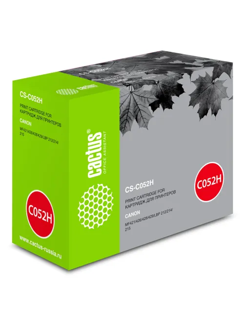 Картридж лазерный CACTUS (CS-C052H) для Canon MF421/426/428/429/LBP 212/214/215, ресурс 9200 страниц