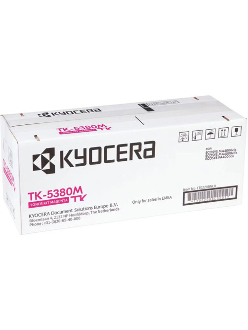 Тонер-картридж KYOCERA (TK-5380M) ECOSYS PA4000cx/MA4000cix/MA4000cifx, пурпурный, ресурс 10000 страниц, оригинальный, 1T02Z0BNL0
