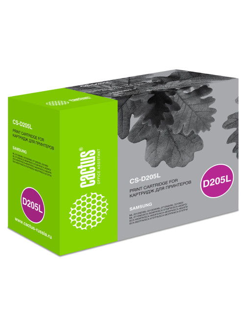 Картридж лазерный CACTUS (CS-D205L) для SAMSUNG ML-3310ND/3710D/3710ND, ресурс 5000 стр.
