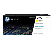 Картридж лазерный HP (W2122X) Color LaserJet M554/M555, №212X, желтый, оригинальный, ресурс 10 000 страниц