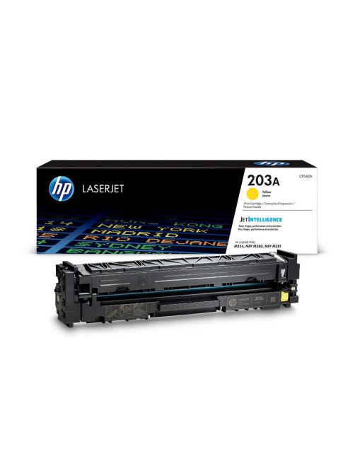 Картридж лазерный HP (CF542A) LaserJet Pro M254/M280/M281, №203A, желтый, оригинальный, ресурс 1300 страниц