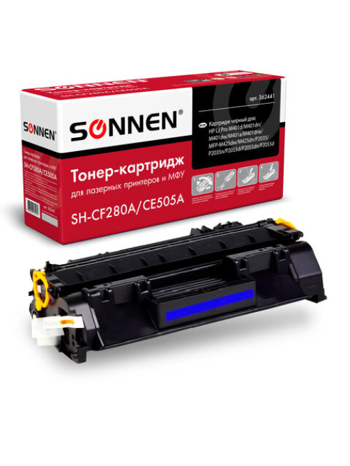 Картридж лазерный SONNEN (SH-CF280A/CE505A) для HP LJ M401/425/P2035/2055, ВЫСШЕЕ КАЧЕСТВО, ресурс 2300 стр., 362441