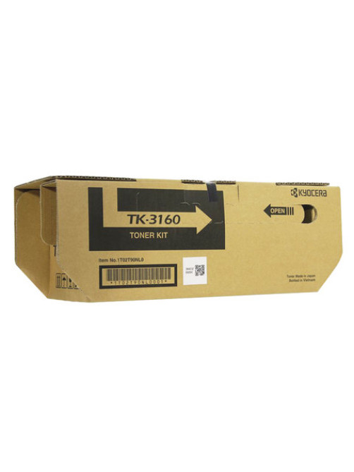 Тонер-картридж KYOCERA (TK-3160) ECOSYS P3045dn/P3050dn/P3055dn/P3060dn, ресурс 12500 стр., оригинальный, 1T02T90NL1