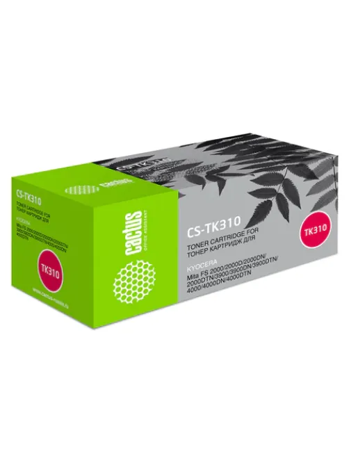 Тонер-картридж CACTUS (CS-TK310) для KYOCERA FS-2000/2000D/2000DN/3900/4000, ресурс 12000 стр.