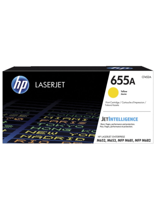 Картридж лазерный HP (CF452A) Color LJ M652dn/M653dn/M681dh, №655A, желтый, оригинальный, ресурс 10500 страниц