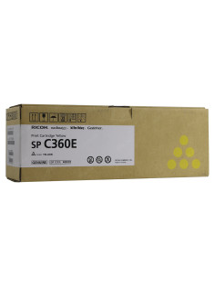 Тонер-картридж лазерный RICOH (SP C360E) SP C360/C361, желтый, оригинальный, ресурс 1500 стр., 408190