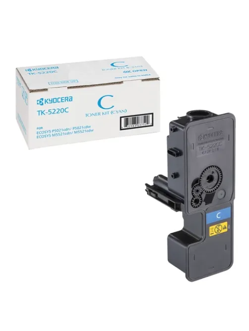 Тонер-картридж KYOCERA (TK-5220C) ECOSYS P5021cdn/cdw/M5521cdn/cdw, голубой, ресурс 1200 стр., оригинальный, 1T02R9CNL1