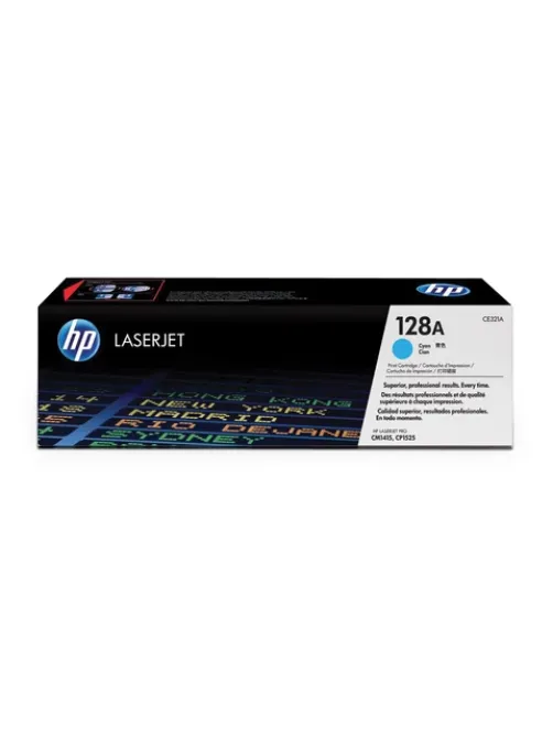 Картридж лазерный HP (CE321A) CLJ CM1415FN/FNW/CP1525N/NW, №128A, голубой, оригинальный, ресурс 1300 страниц