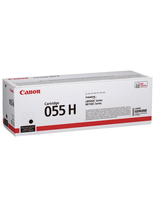 Картридж лазерный CANON (055HBK) для LBP663/664/MF742/744/746, черный, оригинальный, ресурс 7600 страниц, 3020C002