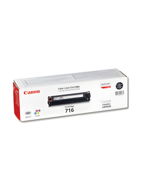 Картридж лазерный CANON (716BK) LBP-5050, черный, ресурс 2500 страниц, оригинальный, 1980B002