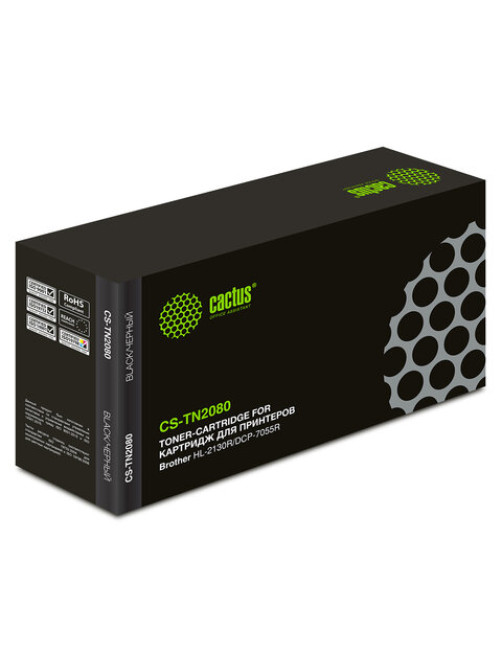 Картридж лазерный CACTUS (CS-TN2080) для BROTHER HL-2130R/DCP-7055R, ресурс 700 стр.