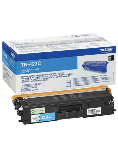 Картридж лазерный BROTHER (TN423C) HLL8260CDW/DCPL8410CDW/MFCL8690CDW, голубой, оригинальный, ресурс 4000 страниц