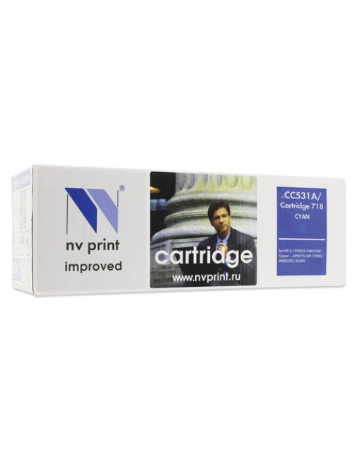 Картридж лазерный NV PRINT (NV-718C) для CANON LBP7200Cdn/MF8330Cdn/8350Cdn, голубой, ресурс 2900 стр., NV-CC531A/718C