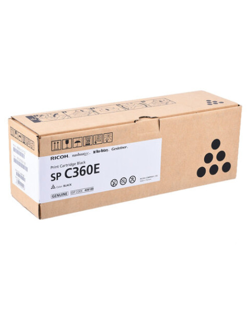 Тонер-картридж лазерный RICOH (SP C360E) SP C360/C361, черный, оригинальный, ресурс 2000 стр., 408188