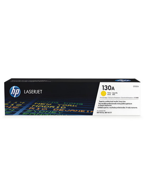 Картридж лазерный HP (CF352A) ColorLaserJet M176n/M177fw, №130A, желтый, оригинальный, ресурс 1000 страниц