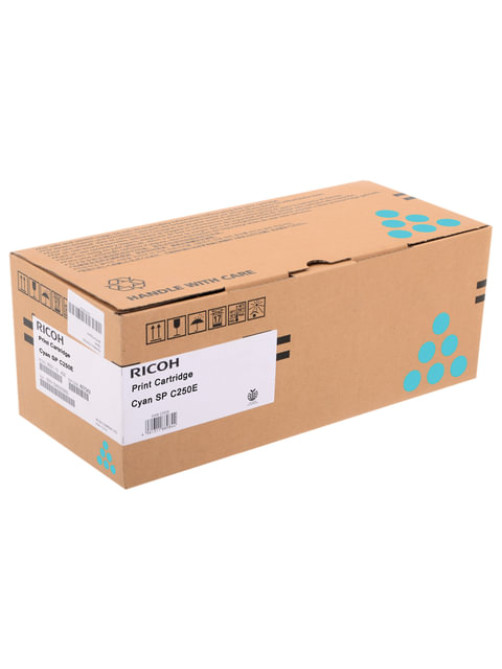 Тонер-картридж лазерный RICOH (SP C250E) SPC250/C260/C261, голубой, оригинальный, ресурс 1600 страниц, 407544