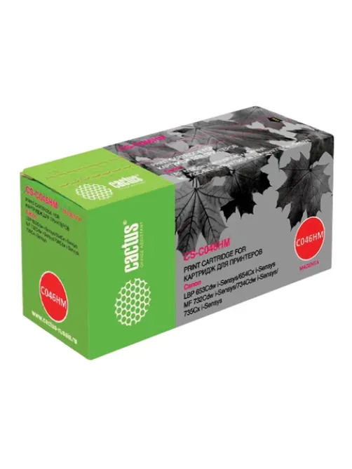 Картридж лазерный CACTUS (CS-046HM) для CANON LBP-653Cdw/654Cx/MF732Cdw, пурпурный, ресурс 5000 стр., CS-C046HM