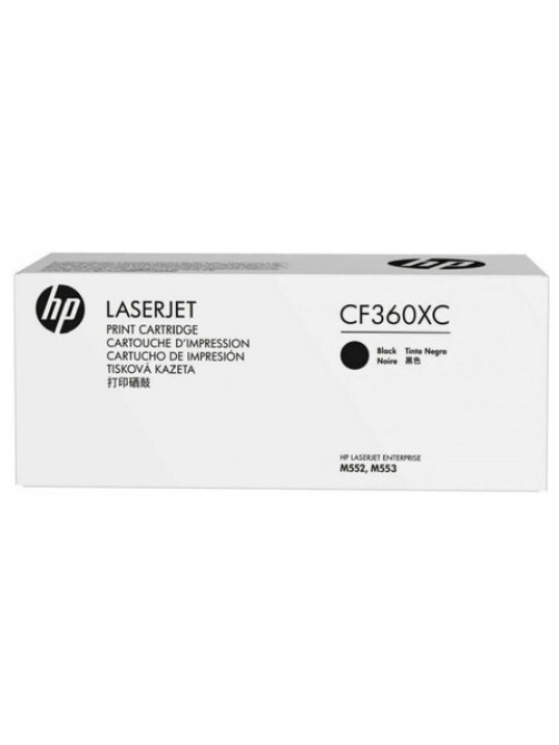 Картридж лазерный HP (CF360X) LaserJet Pro M552/M553, №508X, черный, оригинальный, ресурс 12500 страниц