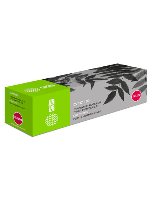 Тонер-картридж CACTUS (CS-TK1100) для KYOCERA FS-1110/1024MFP/1124MFP, ресурс 2100 стр.