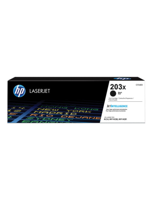 Картридж лазерный HP (CF540X) LaserJet Pro M254/M280/M281, №203X, черный, оригинальный, ресурс 3200 страниц