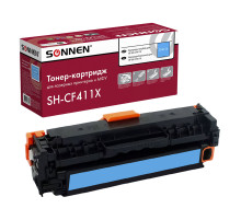 Картридж лазерный SONNEN (SH-CF411X) для HP LJ Pro M477/M452 ВЫСШЕЕ КАЧЕСТВО голубой, 5000 страниц, 363947