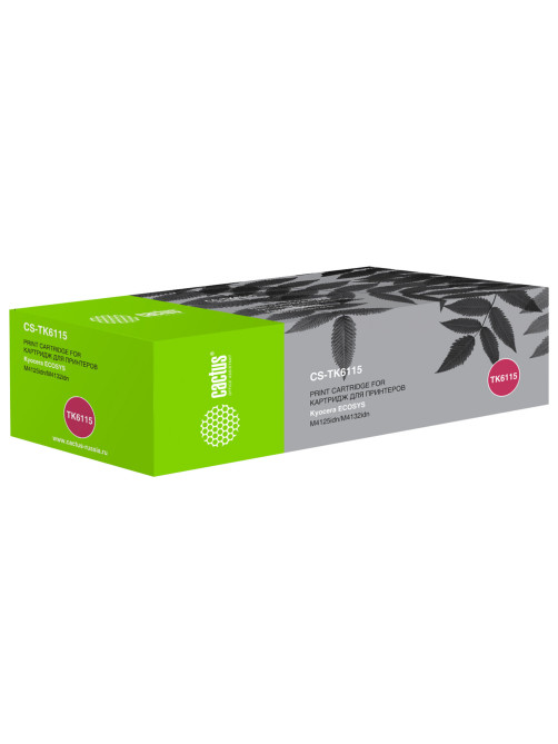 Картридж лазерный CACTUS (CS-TK6115) для Kyocera Ecosys M4125idn/M4132idn, ресурс 15000 страниц