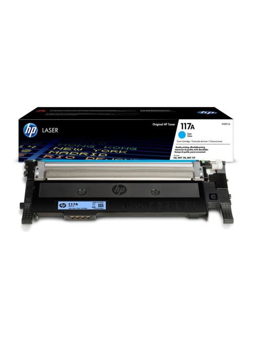 Картридж лазерный HP (W2071A) для HP Color Laser 150a/nw/178nw/fnw, №117A, голубой, оригинальный, ресурс 700 страниц