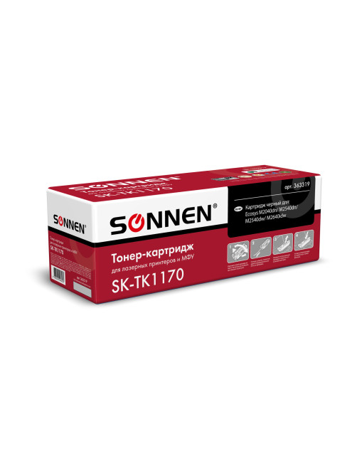 Тонер-картридж SONNEN (SK-TK1170) для KYOCERA Ecosys M2040DN/M2540DN/M2640IDW, ресурс 7200 страниц, 363319