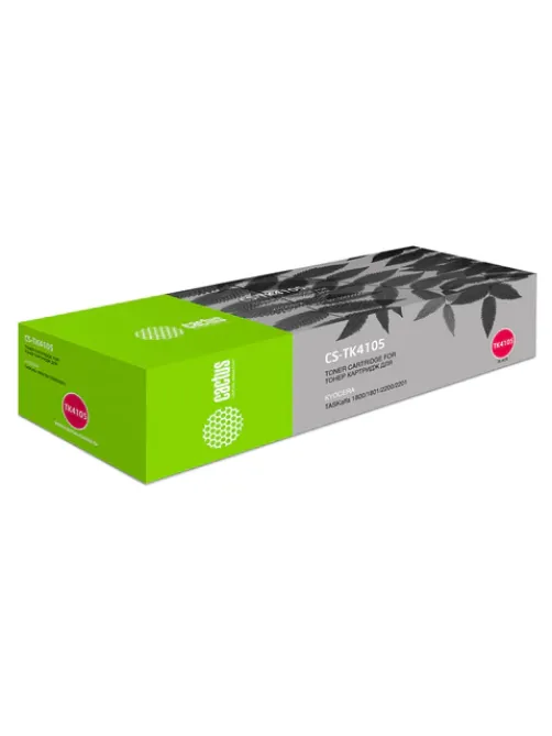 Тонер-картридж CACTUS (CS-TK4105) для KYOCERA TASKalfa 1800/2200/1801/2201, ресурс 15000 стр.