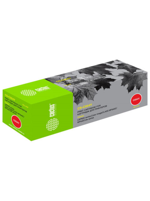 Картридж лазерный CACTUS (CS-C054Y) для Canon LBP 621/623, MF 641/643/645, желтый, ресурс 1200 страниц