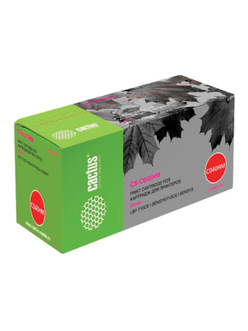 Картридж лазерный CACTUS (CS-040HM) для CANON i-SENSYS LBP-710Cx/712Cx, пурпур, ресурс 10000 страниц, CS-C040HM