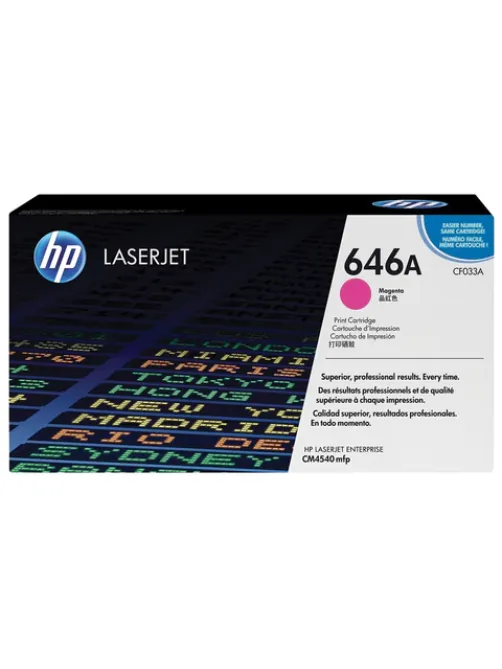 Картридж лазерный HP (CF033A) ColorLaserJet CM4540, №646A, пурпурный, оригинальный, ресурс 12 500 страниц