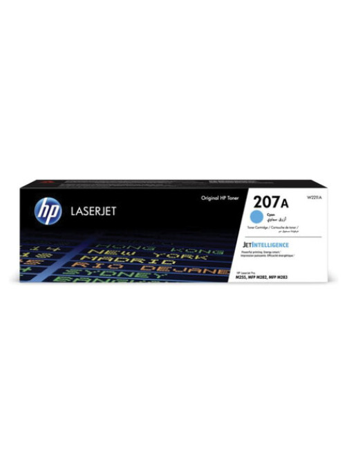 Картридж лазерный HP (W2211A) Color LJ M282/M283/M255, №207A, голубой, оригинальный, ресурс 1250 страниц