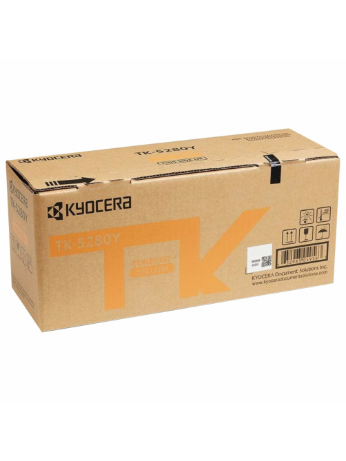Тонер-картридж KYOCERA (TK-5280Y) M6235cidn/M6635cidn/P6235cdn, желтый, ресурс 11000 страниц, оригинальный, 1T02TWANL0