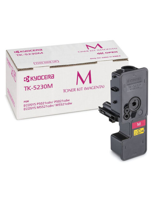 Тонер-картридж KYOCERA (TK-5230M) ECOSYS P5021cdn/cdw/M5521cdn/cdw, пурпурный, ресурс 2200 стр., оригинальный, 1T02R9BNL0