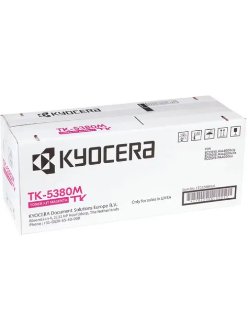 Тонер-картридж KYOCERA (TK-5380M) ECOSYS PA4000cx/MA4000cix/MA4000cifx, пурпурный, ресурс 10000 страниц, оригинальный, 1T02Z0BNL0
