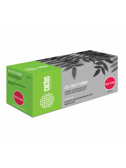 Тонер-картридж CACTUS (CS-TK5150BK) для Kyocera Ecosys M6035cidn/P6035cdn, черный, ресурс 12000 страниц