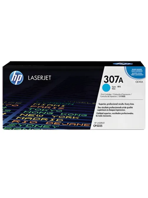 Картридж лазерный HP (CE741A) CLJ CP5225/5225N, №307A, голубой, оригинальный, ресурс 7300 страниц