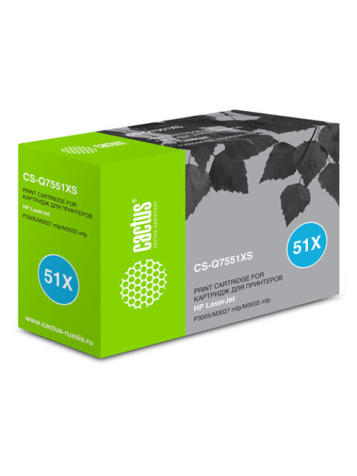 Картридж лазерный CACTUS (CS-Q7551XS) для HP LaserJet М3035/3027/P3005, ресурс 13000 страниц