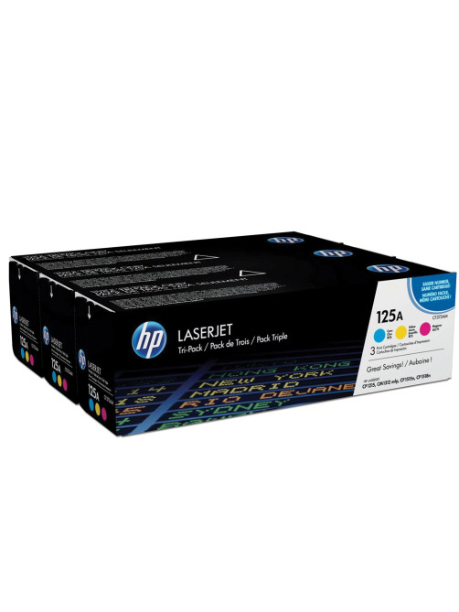 Картридж лазерный HP (CF373AM) ColorLJ CM1312/CP1215/CP1515, №125A, оригинальный, КОМПЛЕКТ 3 цвета по 1400 страниц