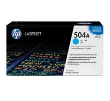 Картридж лазерный HP (CE251A) ColorLaserJet CP3525/CM3530, №504A, голубой, оригинальный, ресурс 7000 страниц