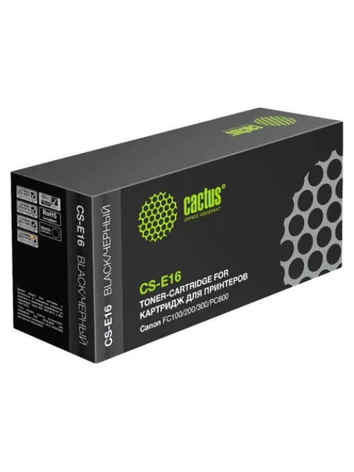 Картридж лазерный CACTUS (CS-E16) для CANON FC-108/128/PC750/880, ресурс 2000 стр.
