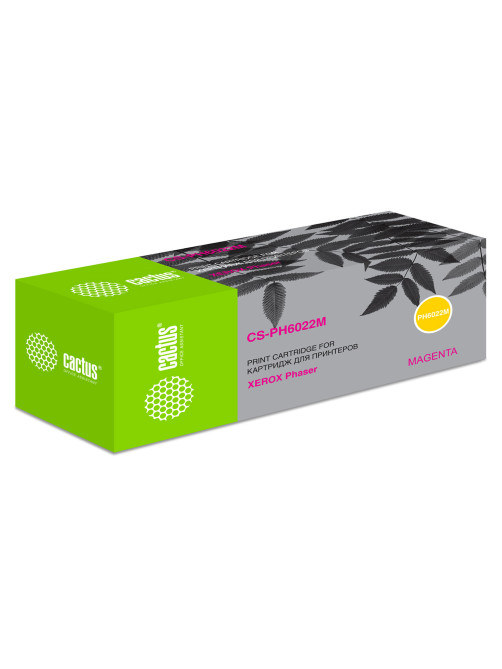 Картридж лазерный CACTUS (CS-PH6022M) для XEROX Phaser 6020/6022/WC6025/6027, пурпурный, ресурс 1000 стр.