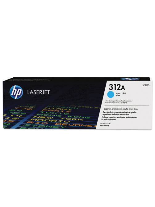 Картридж лазерный HP (CF381A) LaserJet M476dn/476dw/476nw, №312A, голубой, оригинальный, ресурс 2700 страниц