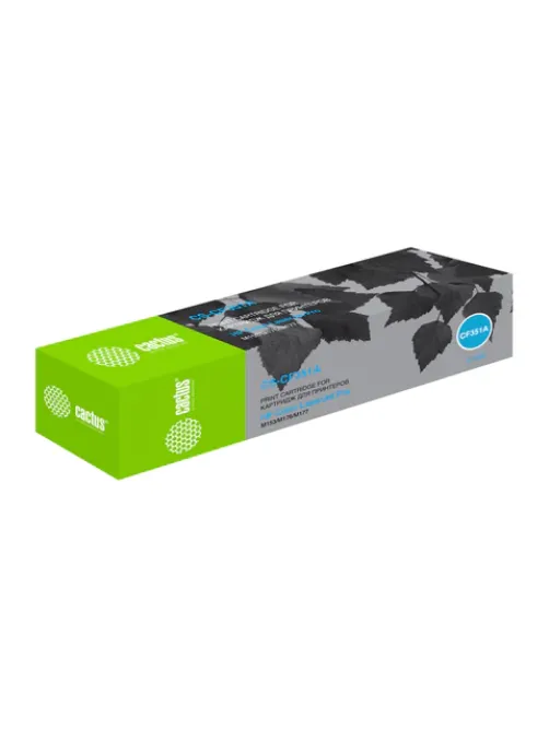 Картридж лазерный CACTUS (CS-CF351A) для HP CLJ M176n/M177fw, голубой, ресурс 1000 страниц