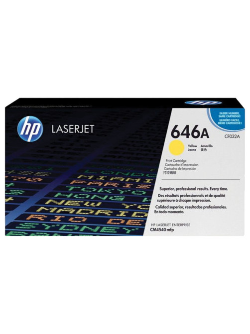 Картридж лазерный HP (CF032A) ColorLaserJet CM4540, №646A, желтый, оригинальный, ресурс 12 500 страниц